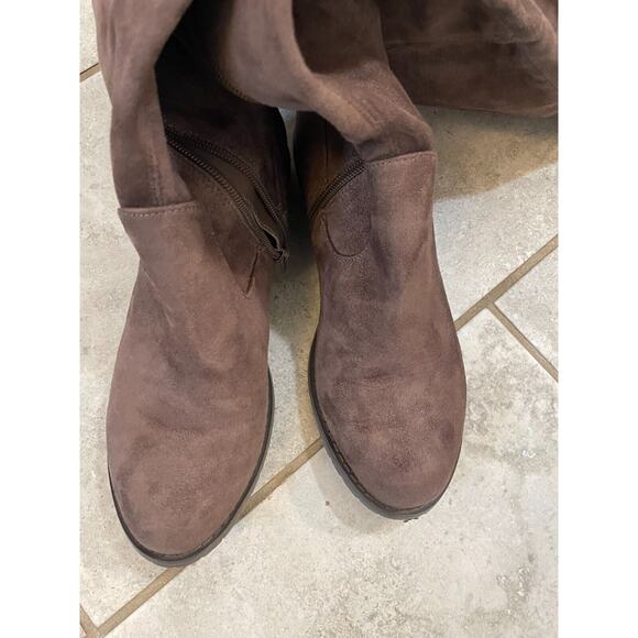 "Women's NINE WEST Brown/Mushroom Nolitagd Over The Knee Boots 8 M" - Picture 8 of 14